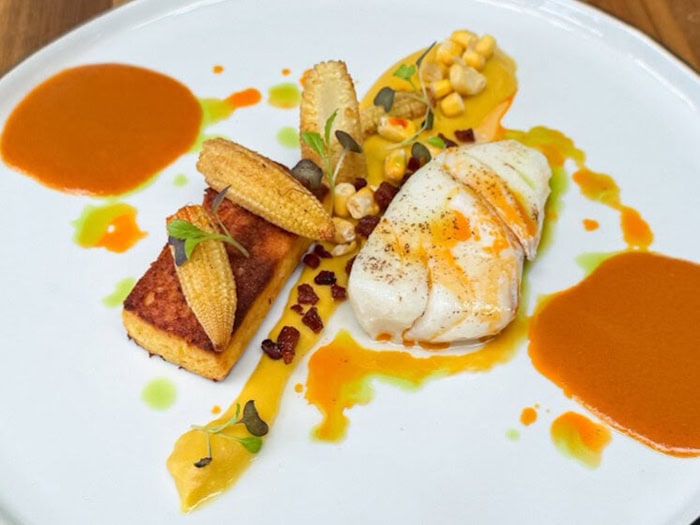 Intermediate course: Cod chorizo and corn chives (Image: Ulrich van Stipriaan)