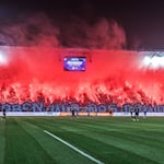 Beim Spiel zwischen dem 1. FC Magdeburg und Dynamo Dresden Ende Januar waren mehr als 70 Polizisten verletzt worden. (Archivbild) / Foto: Andreas Gora/dpa