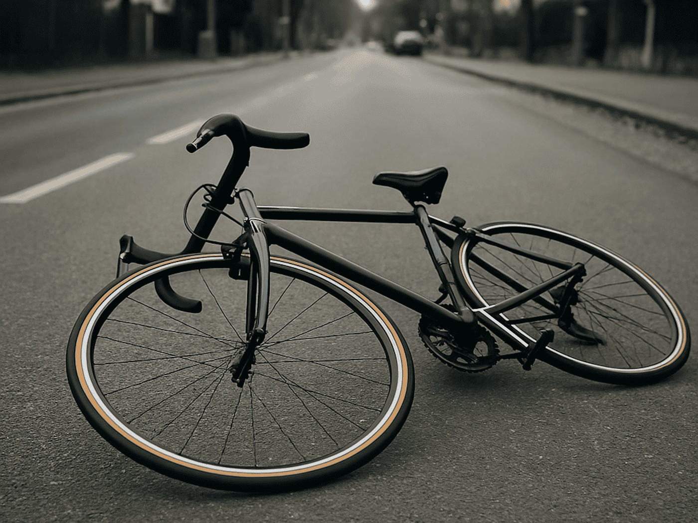 Am Montag ist ein Rennradfahrer mit einem Kind auf der Stange bei einem Sturz auf der Fritz-Reuter-Straße schwer verletzt worden. Symbolbild: KI/copilot/microsoft