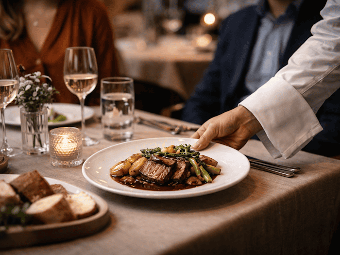 Mal wieder das Lieblingsgericht? Warum wir im Restaurant so oft zur vertrauten Wahl greifen, können Forschende der TU Dresden jetzt erklären. © KI-generiert mit ChatGPT