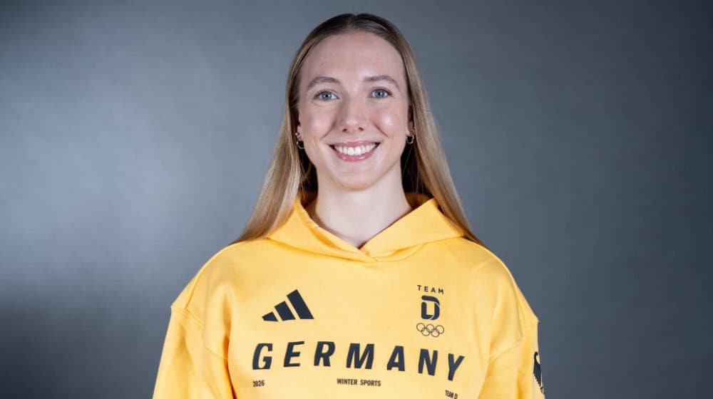 Die Dresdnerin Susanne Kreher (27) wurde 2023 in St. Moritz Weltmeisterin im Einzel-Skeleton. Foto: Frank May/Team Deutschland/picture alliance