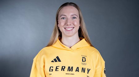 Die Dresdnerin Susanne Kreher (27) wurde 2023 in St. Moritz Weltmeisterin im Einzel-Skeleton. Foto: Frank May/Team Deutschland/picture alliance