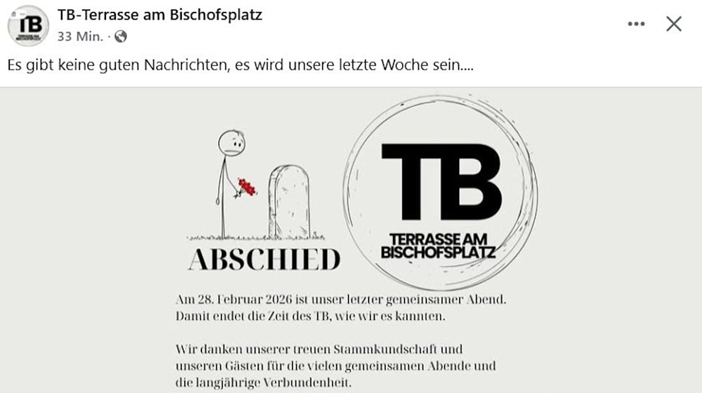 So verabschiedet sich das TB-Team auf Facebook. Screenshot: https://www.facebook.com/profile.php?id=100057933621375