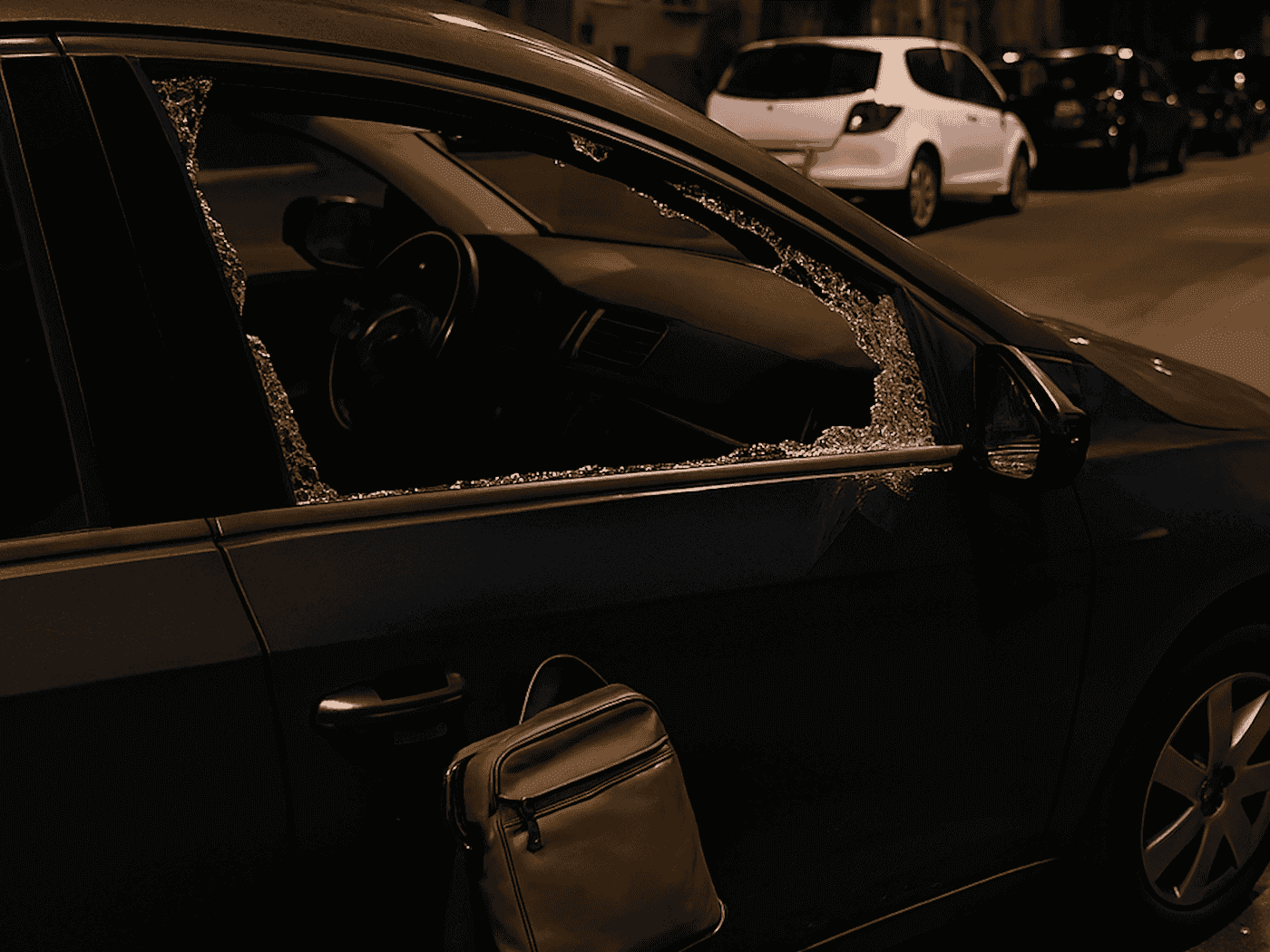 Insgesamt secht Autoeinbrüche verzeichnete die Dresdner Polizei in der vergangenen Nacht im Westen der sächsischen Landeshauptstadt. Symbolbild: KI/copilot/microsoft