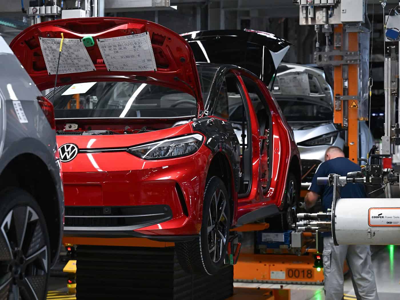 The Volkswagen car factory in Zwickau specializes in the construction of electric vehicles. (Archive image) / Photo: Hendrik Schmidt/dpa