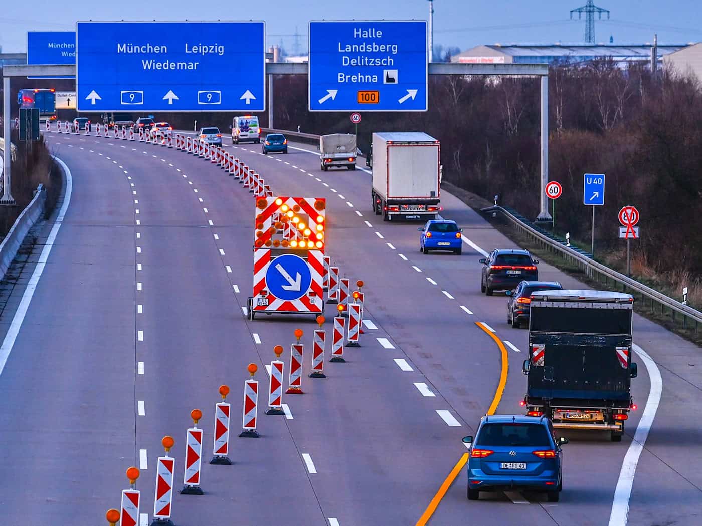A9-zawrjenje pola Halle dotal bjez wjetšich problemow