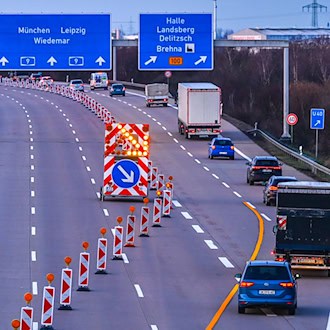 A9-Sperrung bei Halle bislang ohne größere Probleme