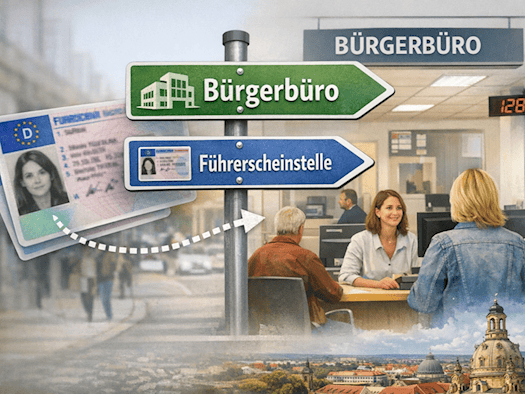 Führerschein in Dresden abholen: Das geht jetzt auch im Bürgerbüro