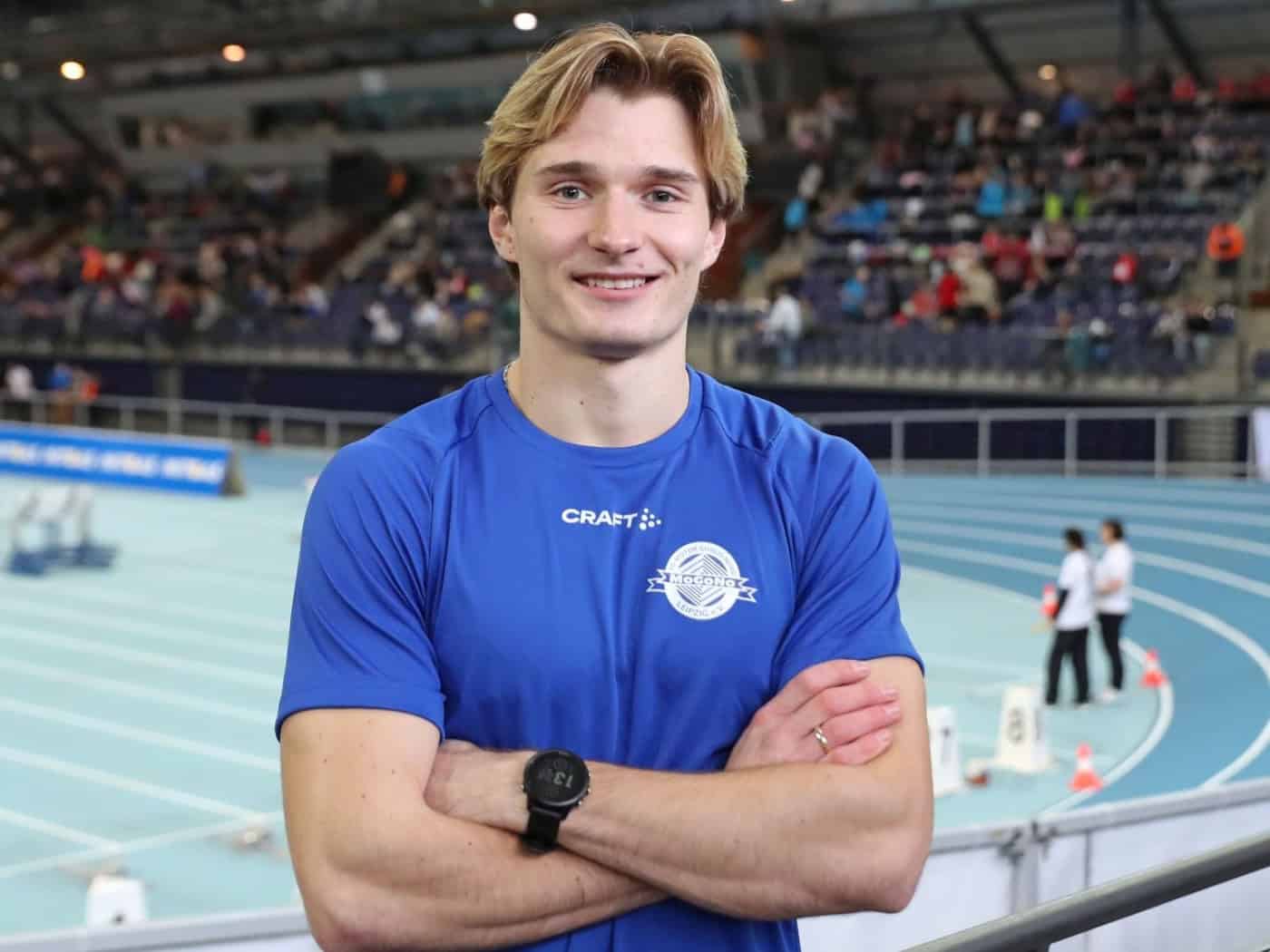 Leichtathlet Rocco Martin von der SG Motor Gohlis-Nord Leipzig. Foto: Jan Kaefer