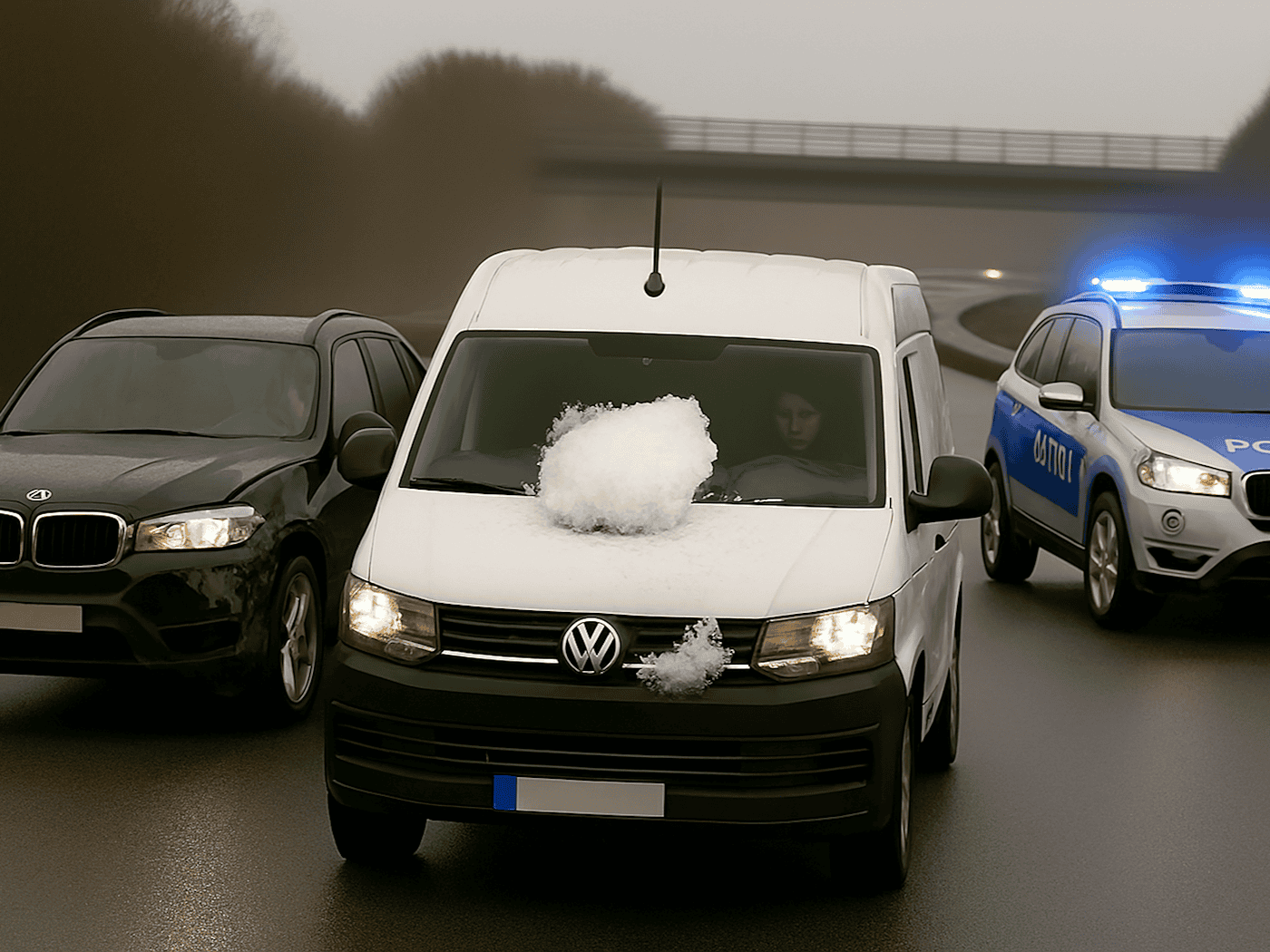 Eisplatte von Opel löst Kettenunfall auf A17 in Dresden aus – 9.000 Euro Schaden