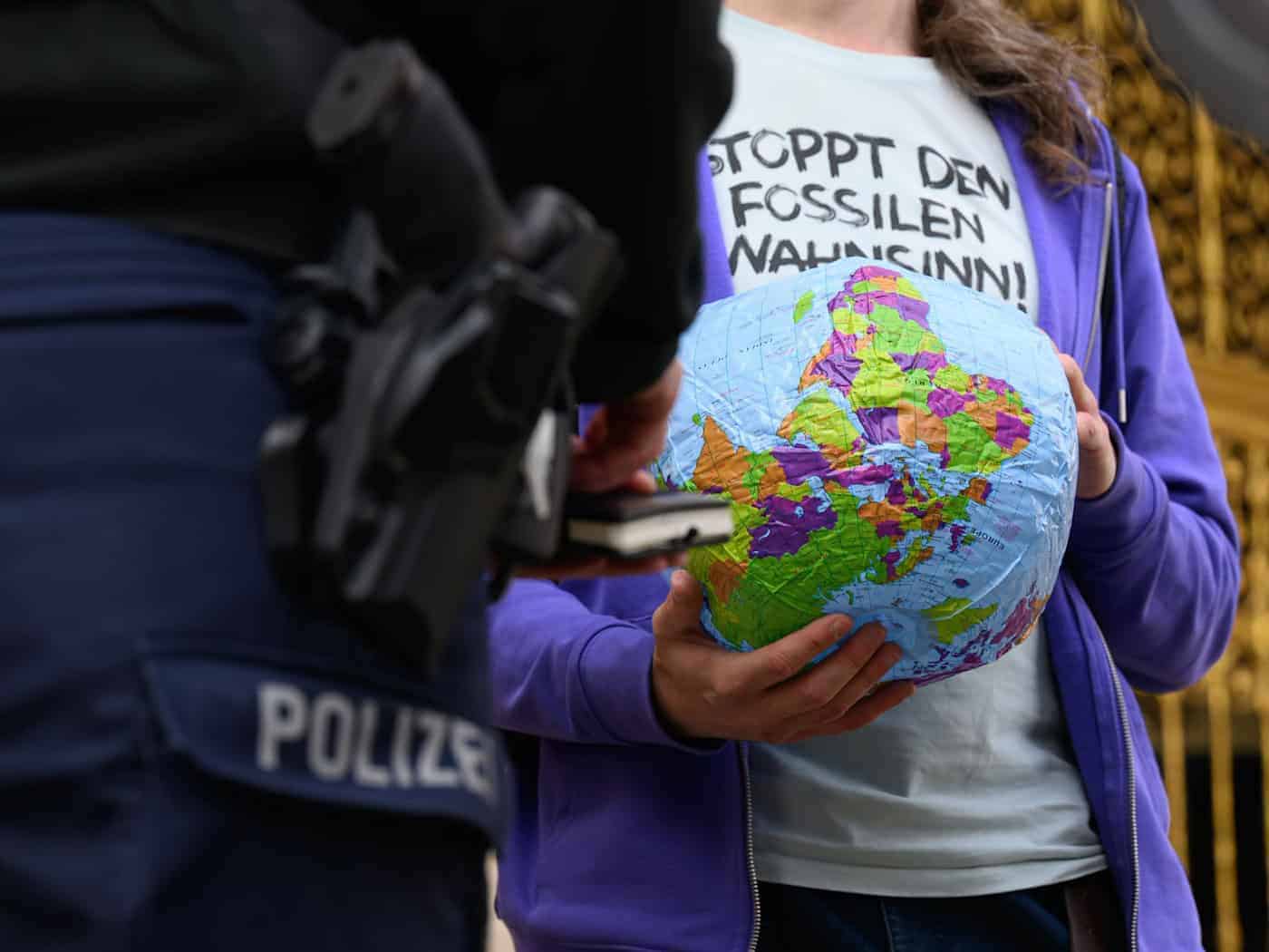 Protest gegen Aufweichung von Klimaschutzzielen in Dresden