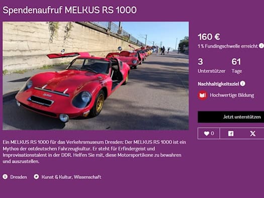 Ikone der DDR-Autogeschichte: Dresdens Verkehrsmuseum kämpft um einen seltenen Melkus RS 1000