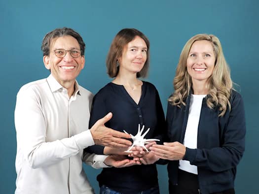  The EliaCell management team (from left): Prof. Michael Sieweke, Dr. Anke Fuchs and Dr. Angela Jacobi are researching a new cancer therapy at the CRTD of TU Dresden.