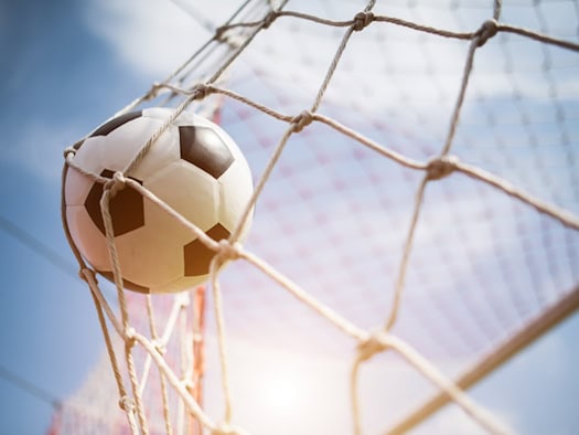 Fußball im Tornetz – Symbol für die Erfolge und Ziele der Leihspieler von Dynamo Dresden auf ihrem Weg zurück in den Kader.