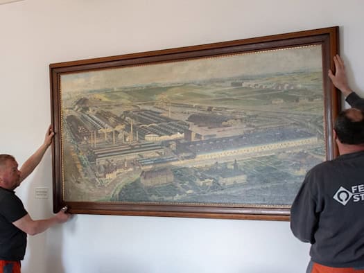 Panorama-Gemälde kehrt ins Stahlwerk Riesa zurück