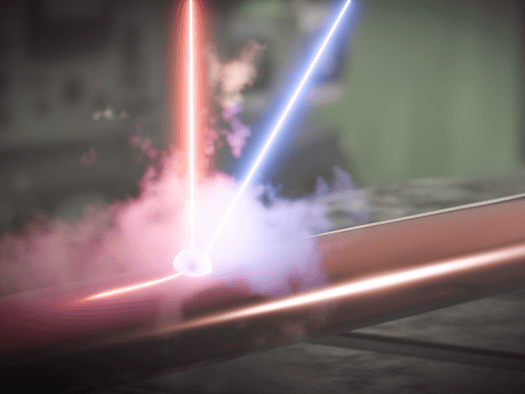 The researchers were only able to detect the copper ions in the plasma with the right laser settings - the laser had to match the energy of the particles they were looking for exactly.