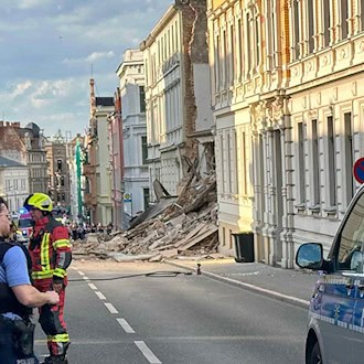 Hauseinsturz in Görlitz: Suche nach Vermissten läuft