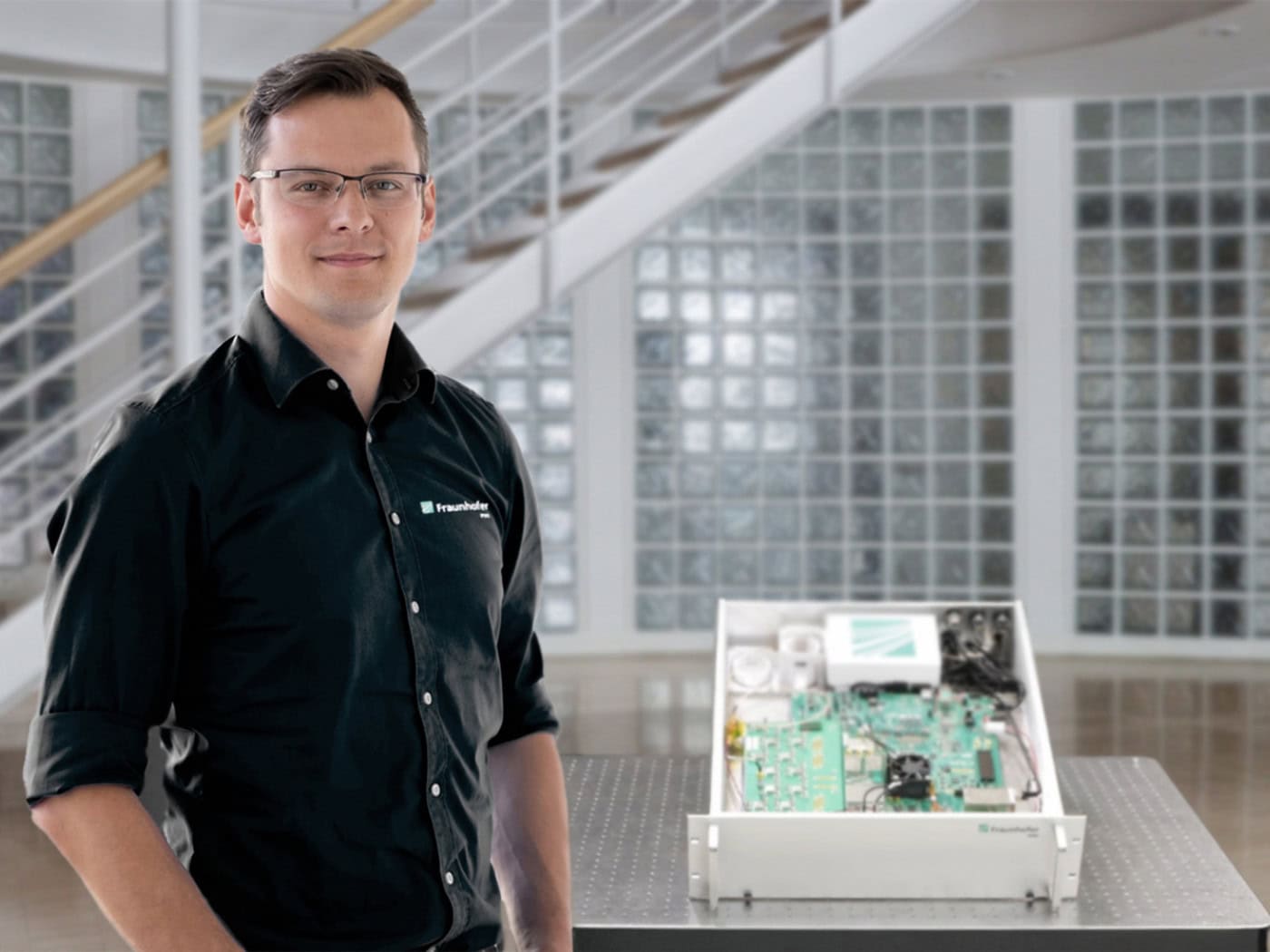 A Coincidence from the Quantum World: Dr. Alexander Noack and the Q-Dice prototype. It is designed to make encryption more secure. 