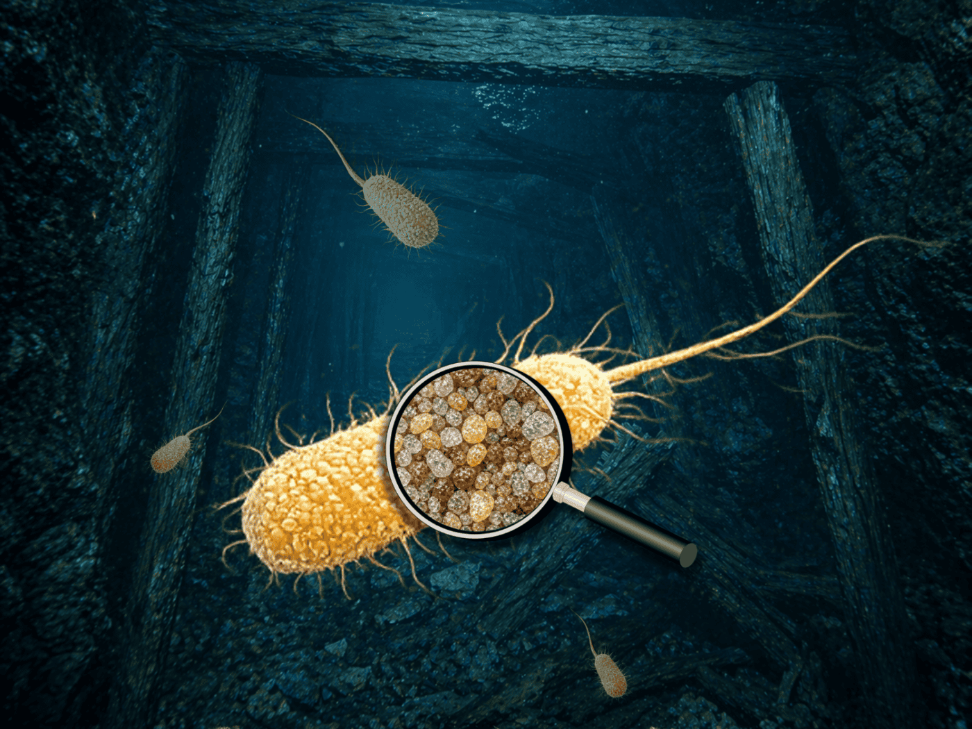 This is how nanoparticles are deposited in the cell membrane of the uranium-binding bacteria.