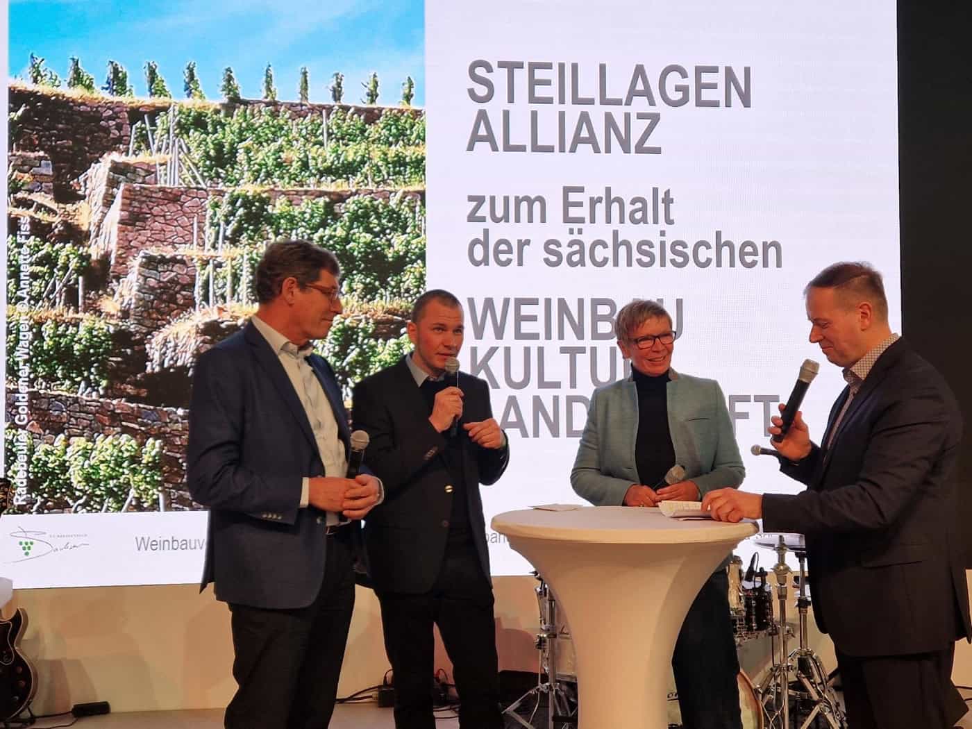 Wie die Steillagen beim Weinbau im Elbland erhalten bleiben