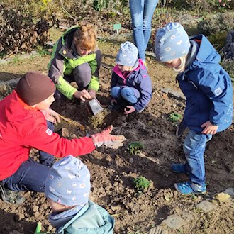 Vereinsarbeit im Kräutergarten