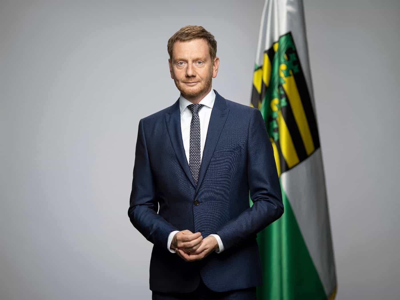 Ministerpräsident spricht mit Bürgern in Grimma