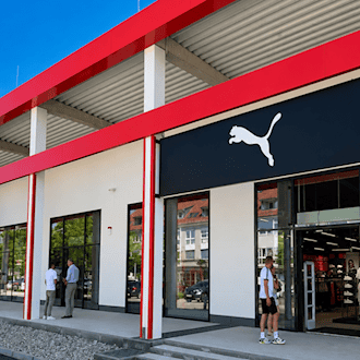 Außenansicht PUMA Store Schwarzheide Mitte