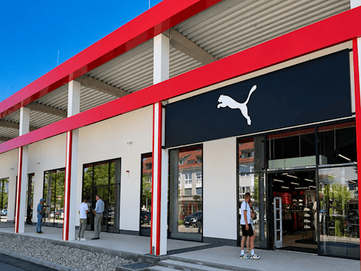 Außenansicht PUMA Store Schwarzheide Mitte