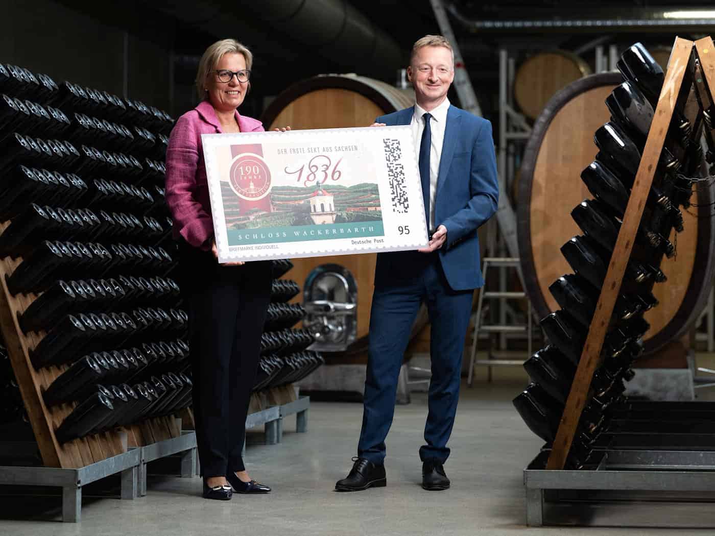 Special Stamp Honors 190 Years of Sparkling Wine Tradition in Saxony