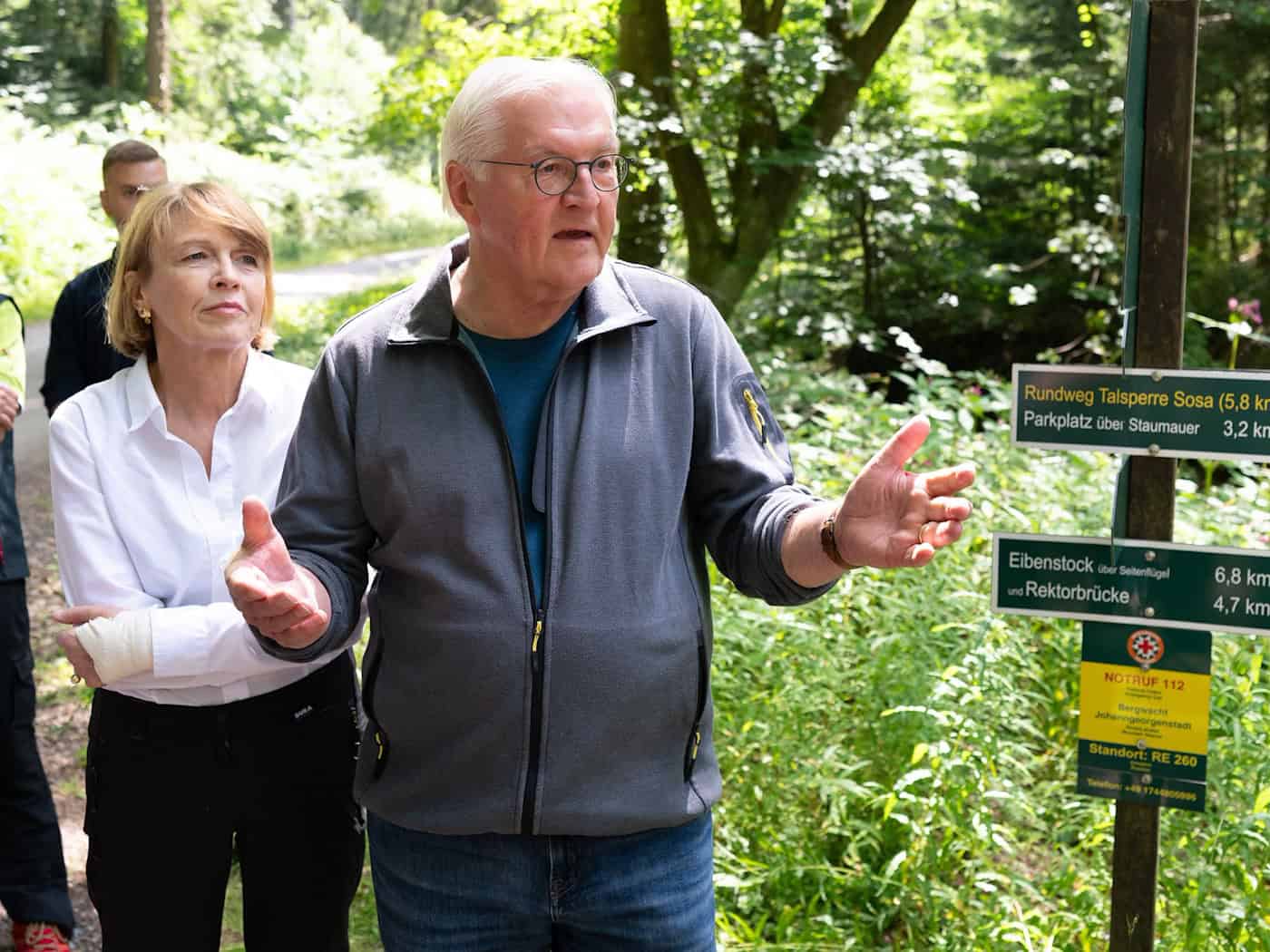 Steinmeier wabi za Němski pućowanski dźeń w Rudnych horinach