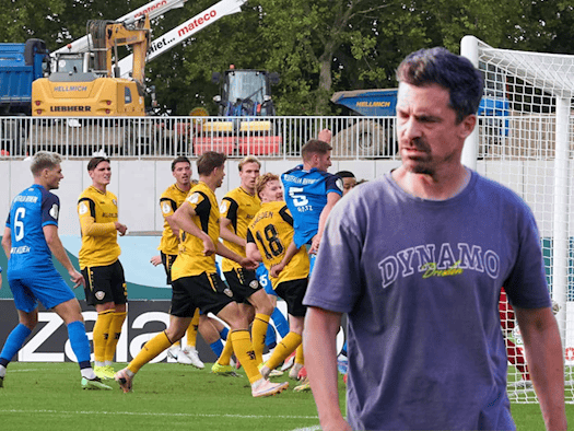 Dynamo Dresden Trainer Thomas Stamm gegen Westfalia Rhynern.