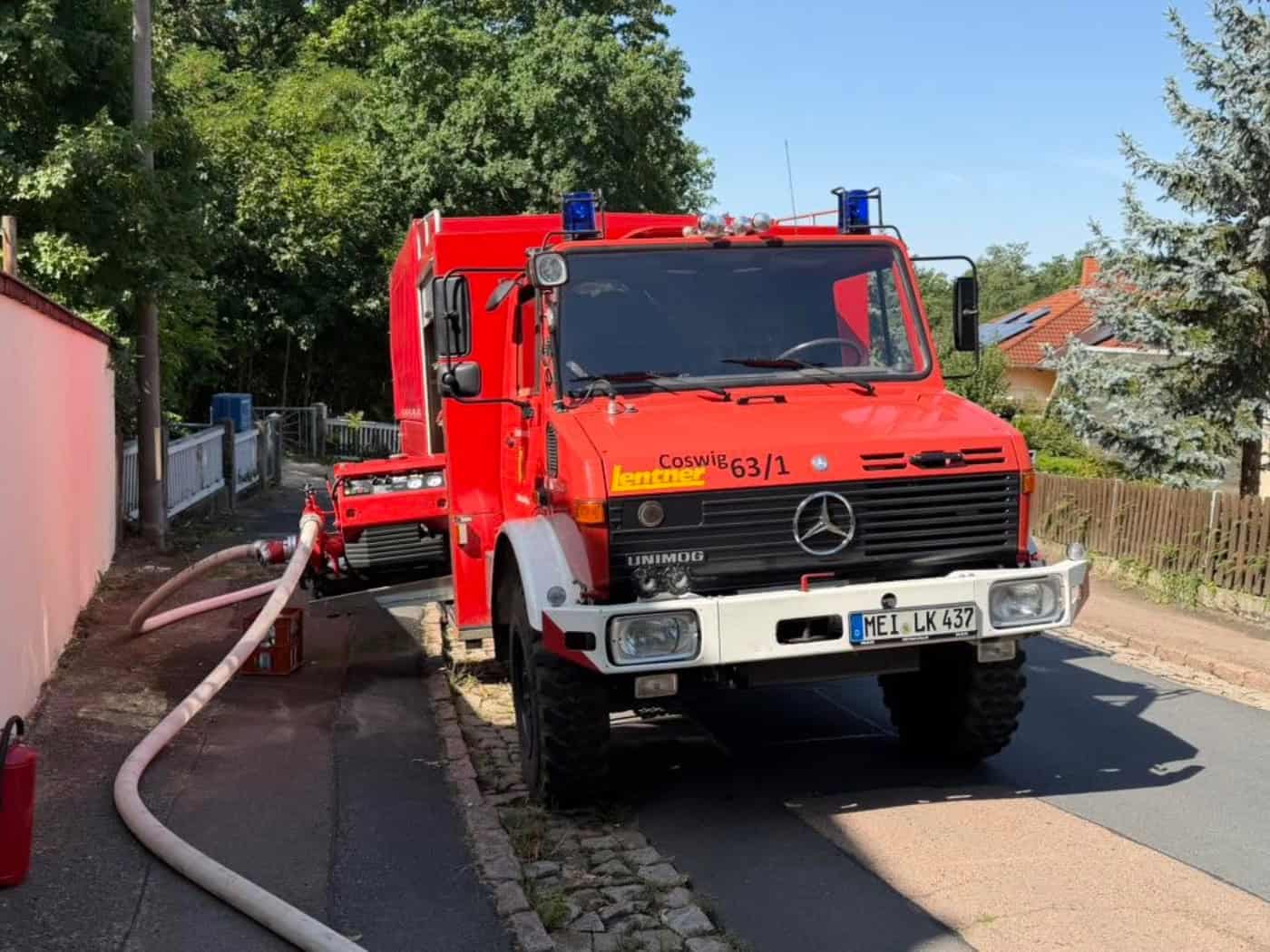 Nach Coswiger Waldbrand: Feuerwehr erneut zu Nachlöscharbeiten im Einsatz