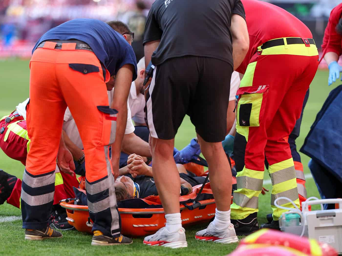 Hashioka z Gladbachu byl po srážce převezen do nemocnice v Lipsku