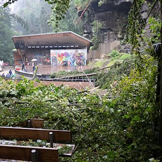 Nach Unwetter: Felsenbühne Rathen vorerst unbespielbar