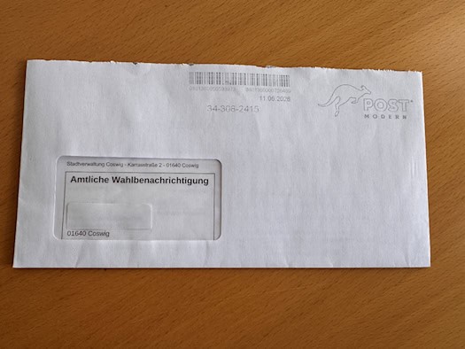 Wahlbenachrichtigung in Coswig kommt künftig per Brief