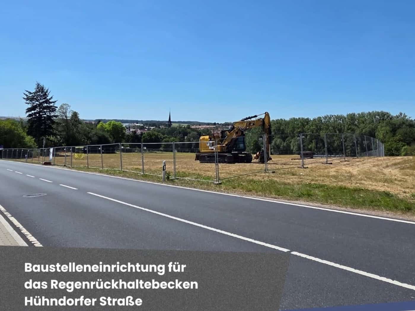 Neues Regenrückhaltebecken: Wilsdruff startet Bauarbeiten am Gewerbegebiet