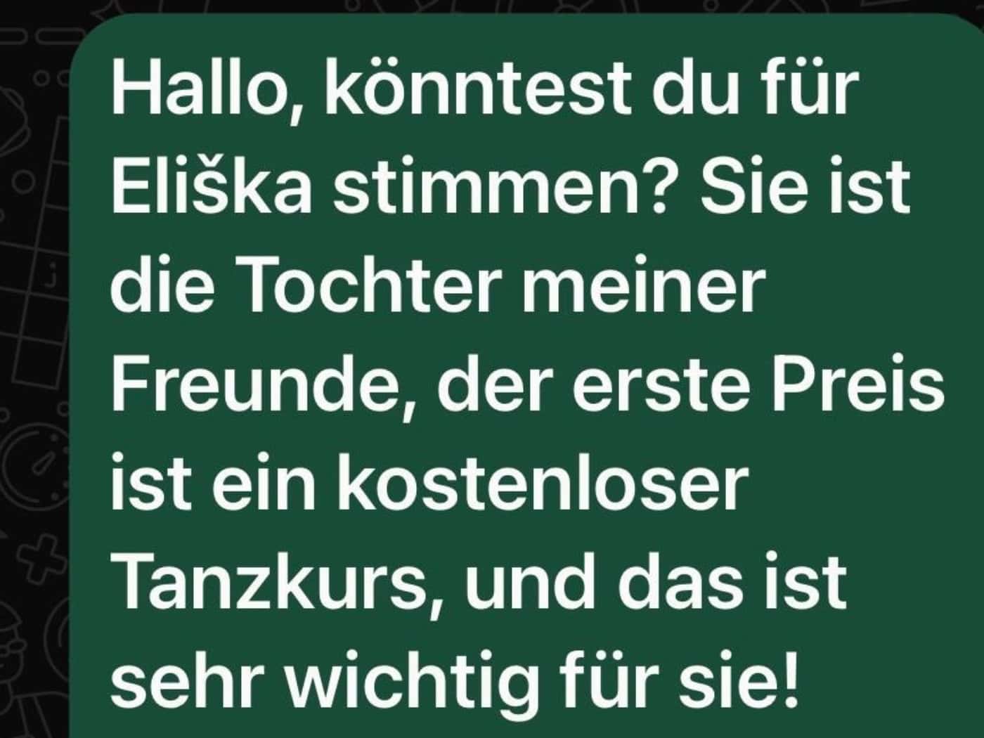 Könntest du für Eliška stimmen?“ – Vorsicht vor dieser WhatsApp-Nachricht