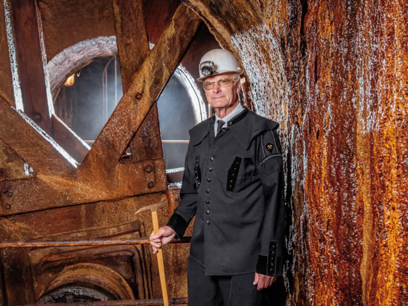 Wasserrad in alter Bergbaustätte Turmhofschacht