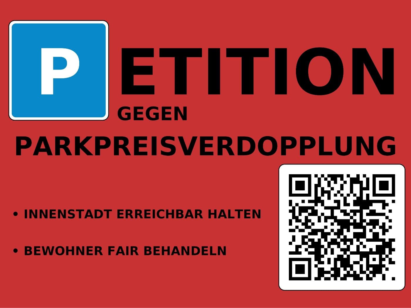 Rote Karte für die Parkpreisverdopplung in Dresden