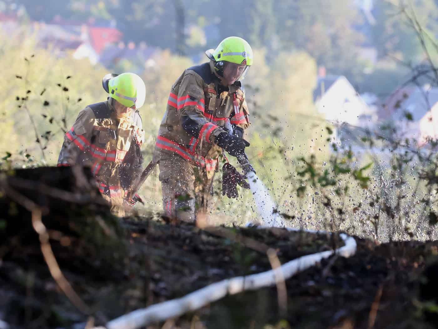 Ursache für Waldbrand unklar - Suche nach Glutnestern