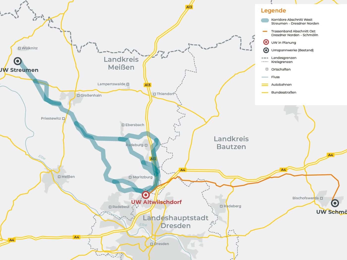 Stromtrasse durch den Friedewald: Landesdirektion stellt klar, über Korridor E ist nichts entschieden