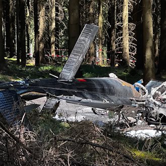 Hubschrauber-Absturz bei Sehmatal - Pilot streifte Hindernis