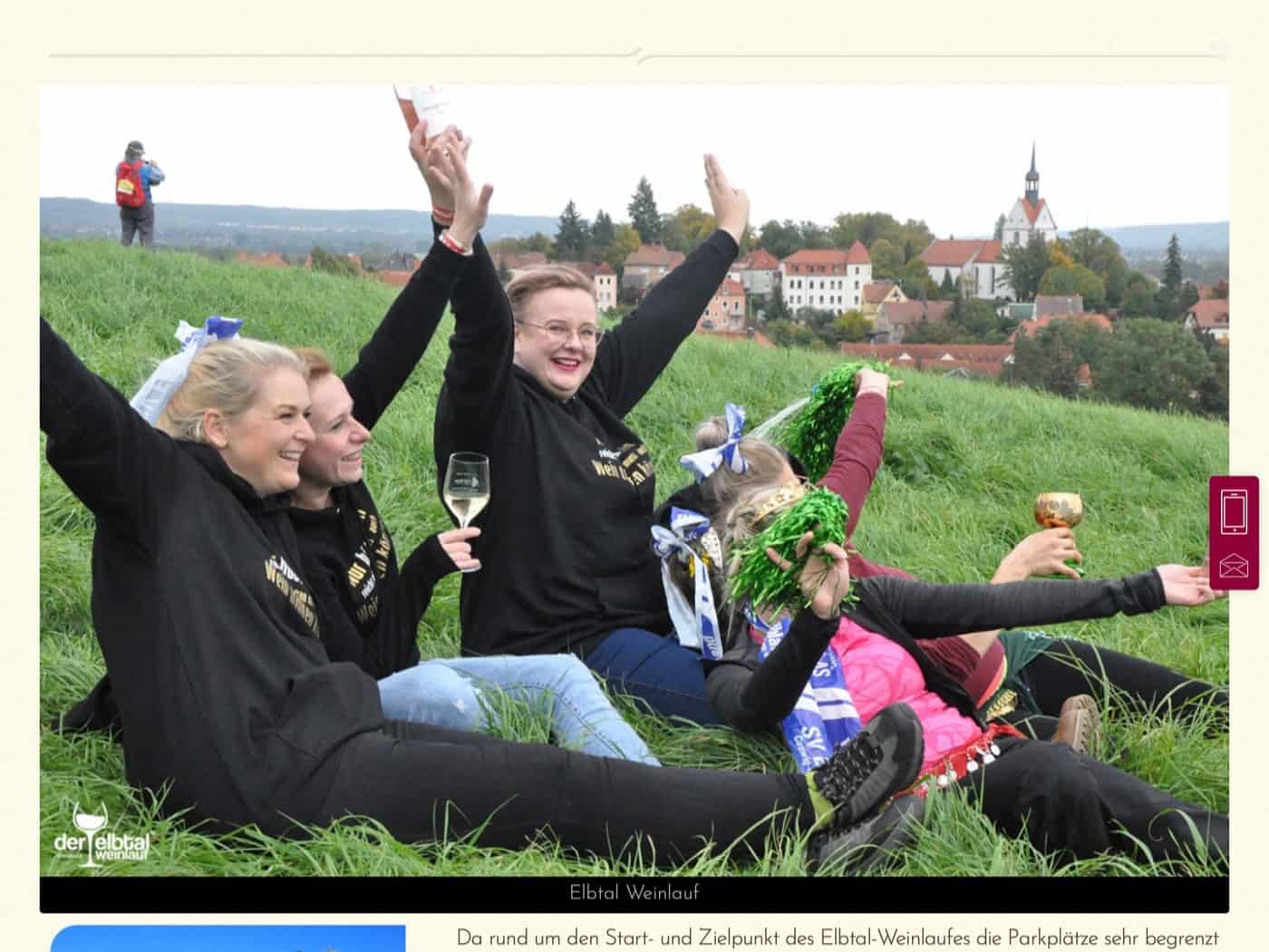 Elbtal-Weinlauf in Meißen zwischen Reben und Elbhängen