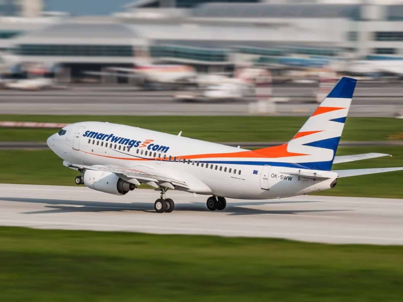 Passagierflugzeug der tschechischen Fluggesellschaft Smartwings.