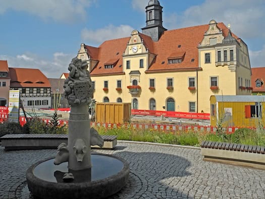 Rathaus am Markt in Lommatzsch