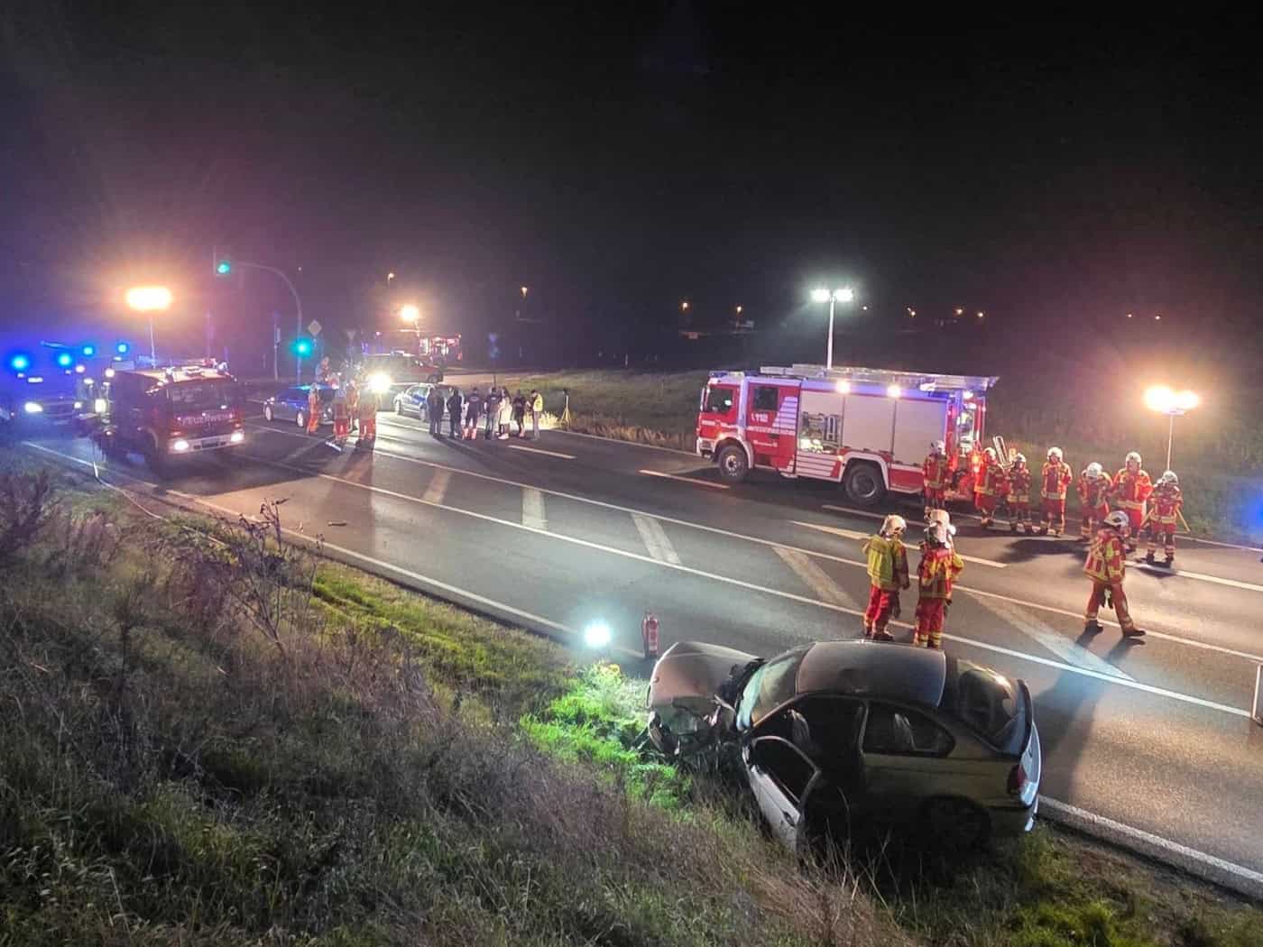 Sechs Verletzte bei Verkehrsunfall auf der S81 bei Friedewald