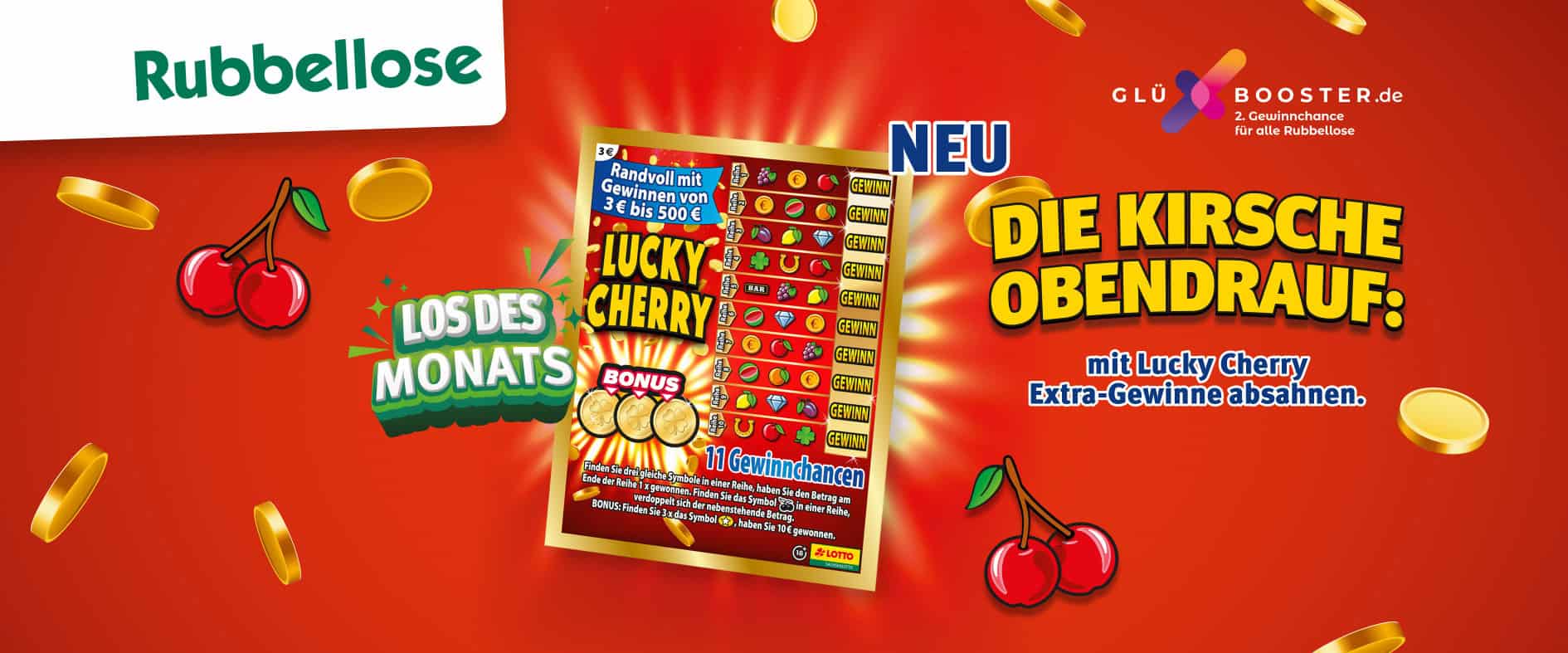 Foto zu Neues Rubbellos: Lucky Cherry mit 11 Gewinnchancen