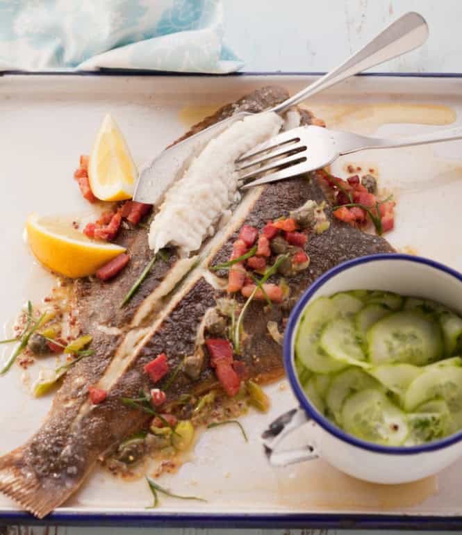 Foto zu Maischolle mit Speck und Kapern