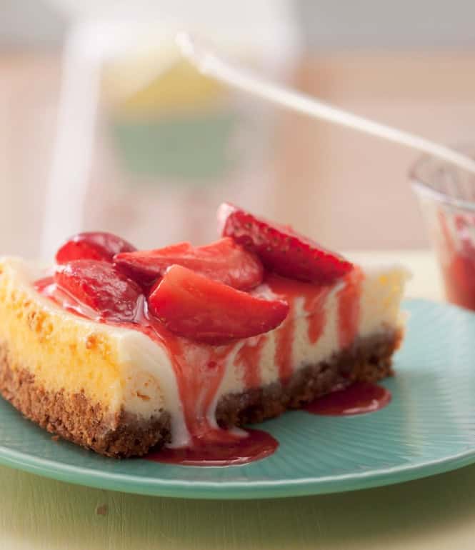 Foto zu Käsekuchen mit Erdbeeren