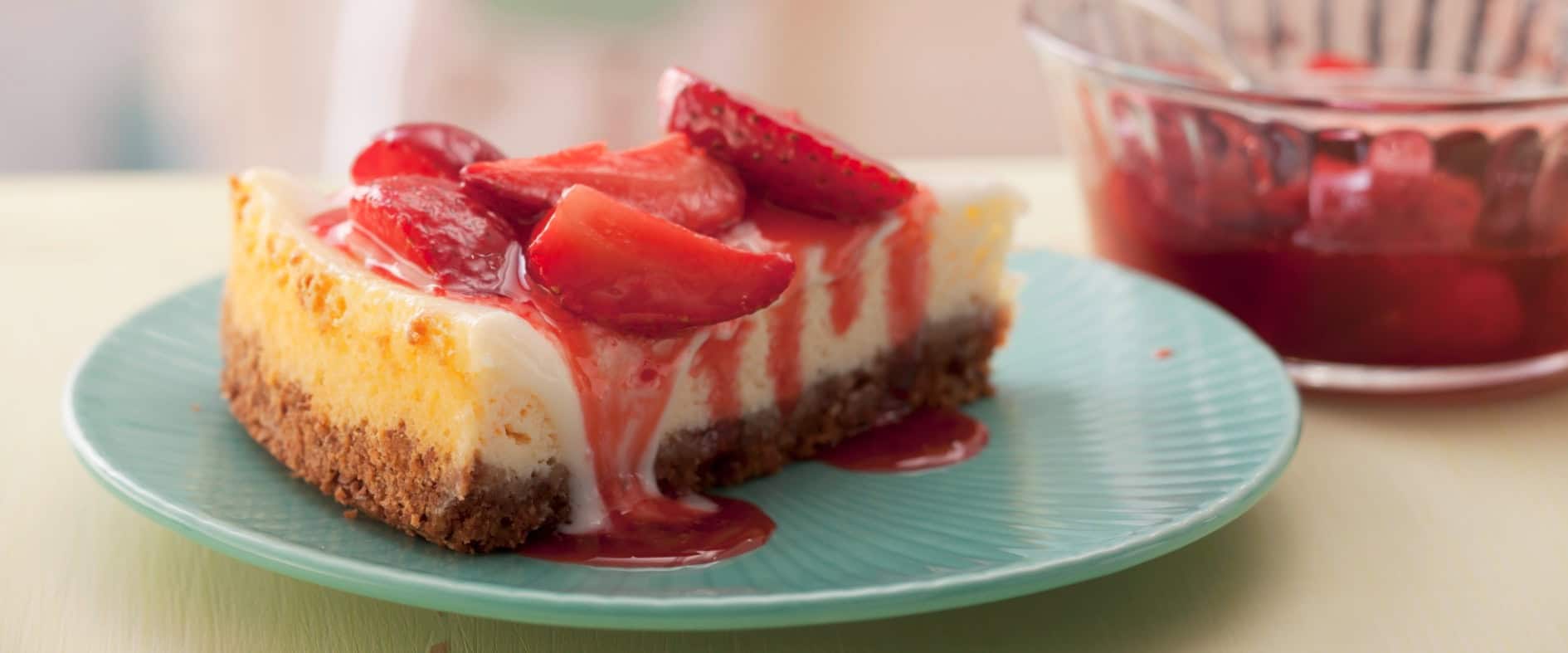 Foto zu Käsekuchen mit Erdbeeren